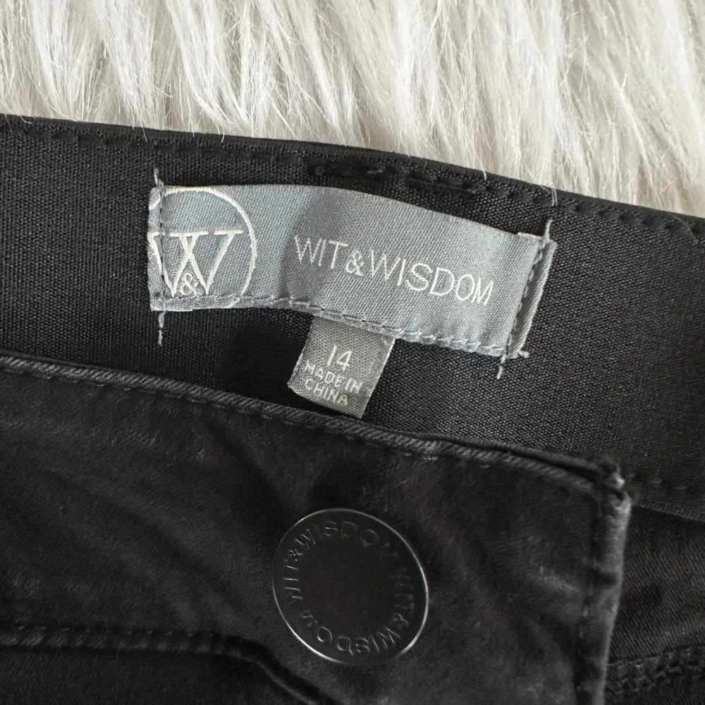 Wit & Wisdom Black Skinny Jeans High Rise Denim Stretch Casual Preppy Size 14 - Picture 6 of 8